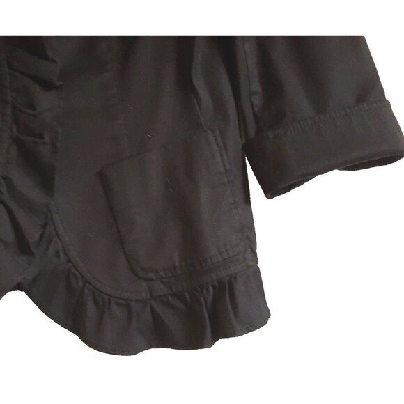 Talbots Ruffled Cotton Blend Jacket - Picture 4 of 9